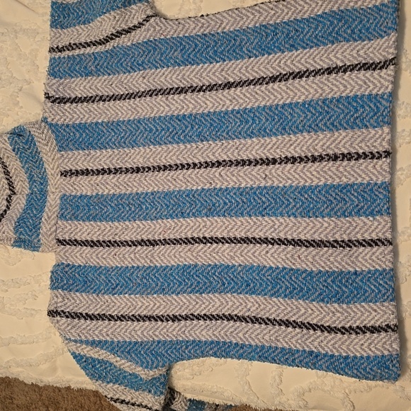 Baha Joe Unisex Striped Mexican Baja Hoodie / Pullover Size M (0718) - Picture 7 of 7